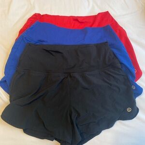 Hollister Athletic Shorts- Bundle of Red, Blue, Black